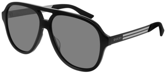 Gucci Sunglasses GG0688S 001 Black Grey Acetate Metal Italy Made