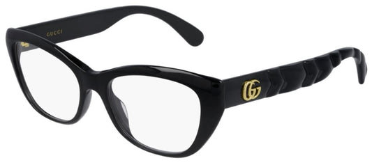 Gucci Eyeglasses GG0813O 001 Black Acetate Italy Made