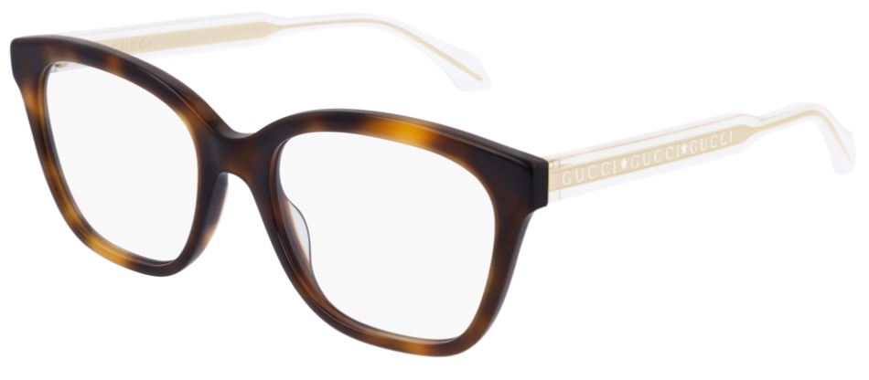 Gucci Eyeglasses GG0566O 002 Havana Crystal Acetate Italy Made