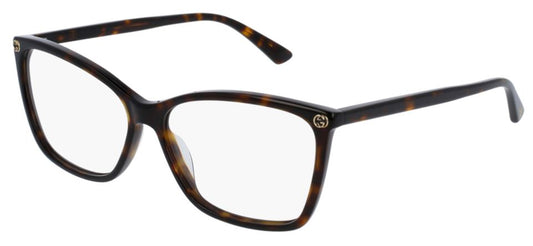 Gucci Eyeglasses GG0025O 002 Havana Acetate Italy Made