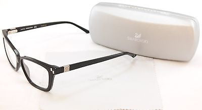 Swarovski Eyeglasses Frame Clyde SW5070 001 Black Plastic Italy Design 54-12-140 - Frame Bay