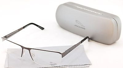 Jaguar Eyeglasses Frame 33556-827 Brown Gray Metal Germany Made 57-17-135 - Frame Bay