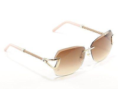 Mont Blanc Sunglasses MB470S 32F Gold Beige Pink Gradient Woman Italy 100% UV - Frame Bay