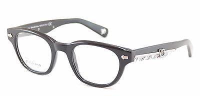 John Galliano Eyeglasses Frame JG5018 001 Plastic Black Over Newspaper Italy - Frame Bay