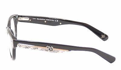 John Galliano Eyeglasses Frame JG5018 001 Plastic Black Over Newspaper Italy - Frame Bay