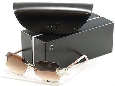 Mont Blanc Sunglasses MB470S 32F Gold Beige Pink Gradient Woman Italy 100% UV - Frame Bay