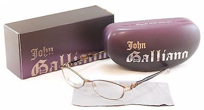 John Galliano Eyeglasses Frame JG5007 045 Metal Plastic Gold Italy 54-16-135 - Frame Bay