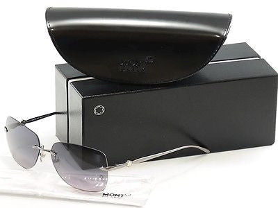 Mont Blanc Sunglasses MB354S 12B Ruthenium Gradient Woman Italy Made 100% UV - Frame Bay