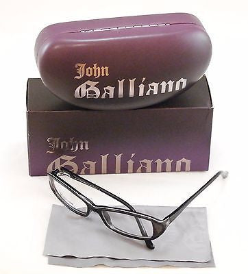 John Galliano Eyeglasses Frame JG5004 005 Plastic Black White Italy 54-15-130 - Frame Bay