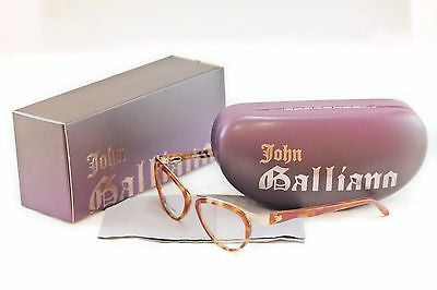 John Galliano Eyeglasses Frame JG5008 053 Metal Plastic Light Brown Gold Italy - Frame Bay