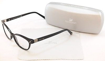 Swarovski Eyeglasses Frame Active SW5003 001 Black Plastic Italy Made 52-16-140 - Frame Bay