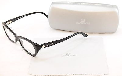 Swarovski Eyeglasses Frame Sydney SW5067 001 Black Plastic Italy Made 54-17-135 - Frame Bay