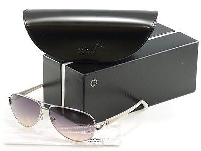 Mont Blanc Sunglasses MB468S 12B Silver Beige Gradient Woman Italy Made 100% UV - Frame Bay