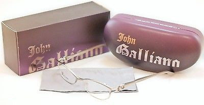 John Galliano Eyeglasses Frame JG5007 057 Metal Plastic Silver Italy 54-16-135 - Frame Bay