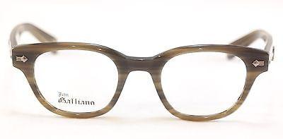 John Galliano Eyeglasses Frame JG5018 064 Plastic Gray Newspaper Italy 48-22-140 - Frame Bay