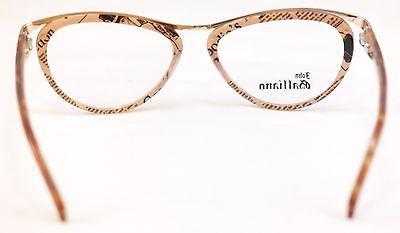 John Galliano Eyeglasses Frame JG5008 053 Metal Plastic Light Brown Gold Italy - Frame Bay