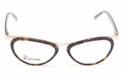John Galliano Eyeglasses Frame JG5008 052 Metal Plastic Brown Gold Italy Made - Frame Bay
