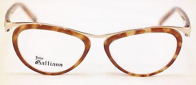 John Galliano Eyeglasses Frame JG5008 053 Metal Plastic Light Brown Gold Italy - Frame Bay