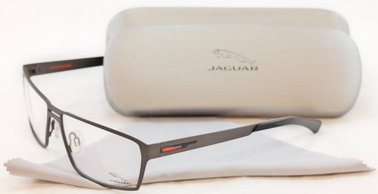 Jaguar Eyeglasses Frame 33801-420 Gray Metal Performance Germany Made 58-14-135 - Frame Bay