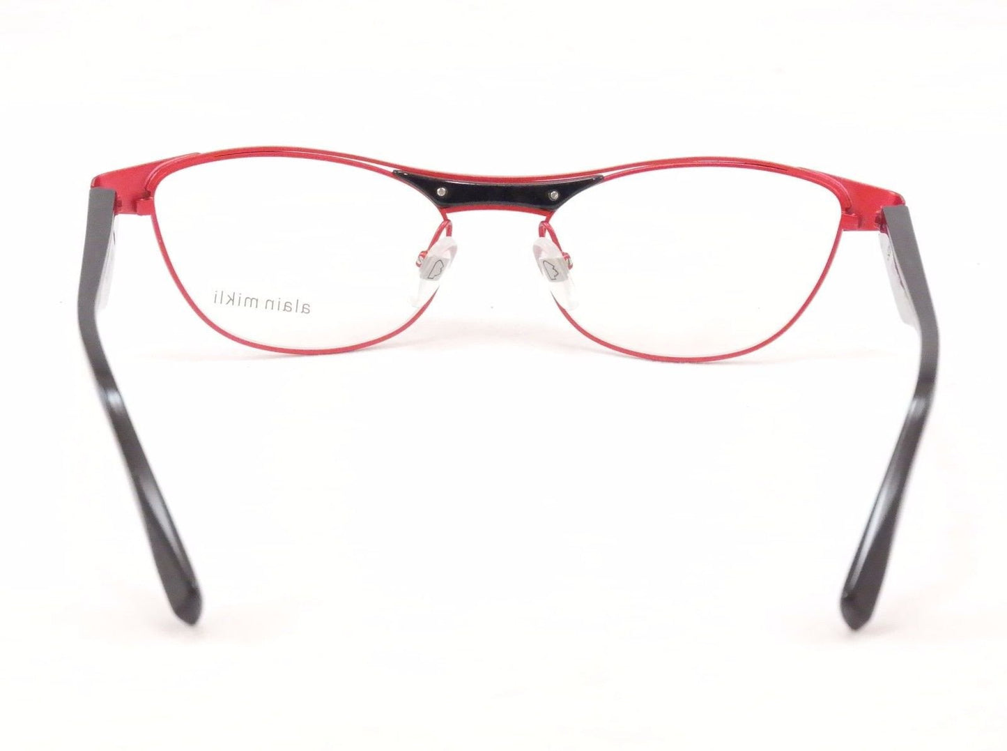 Alain Mikli Eyeglasses AL1220 MOB7 Red Black Metal Plastic France Made 55-17-135 - Frame Bay