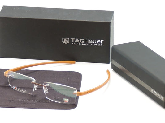 Tag Heuer Eyeglasses Frame Reflex 3 3941 Titanium Brown France Made 56-16-140 - Frame Bay