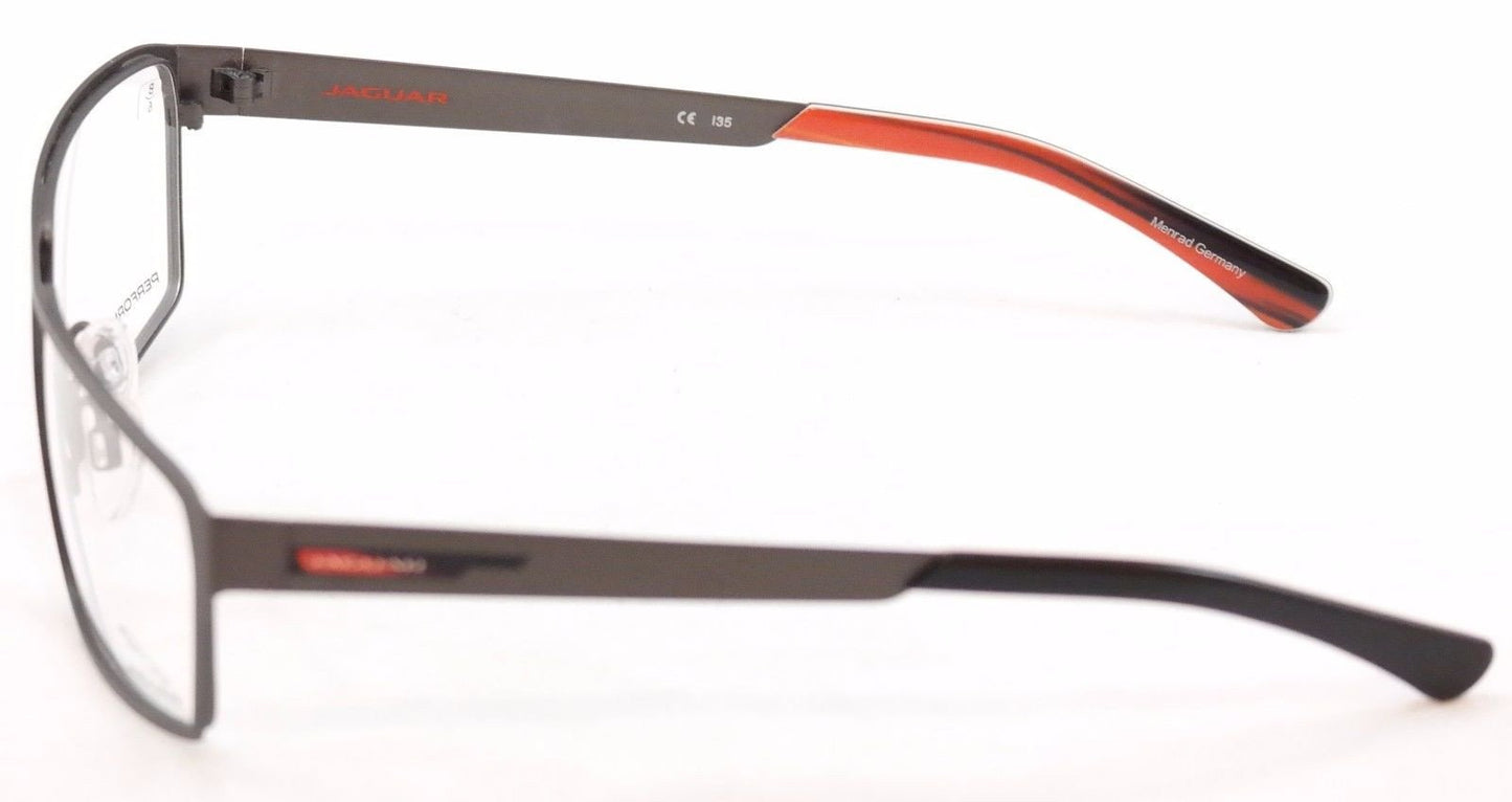 Jaguar Eyeglasses Frame 33801-420 Gray Metal Performance Germany Made 58-14-135 - Frame Bay