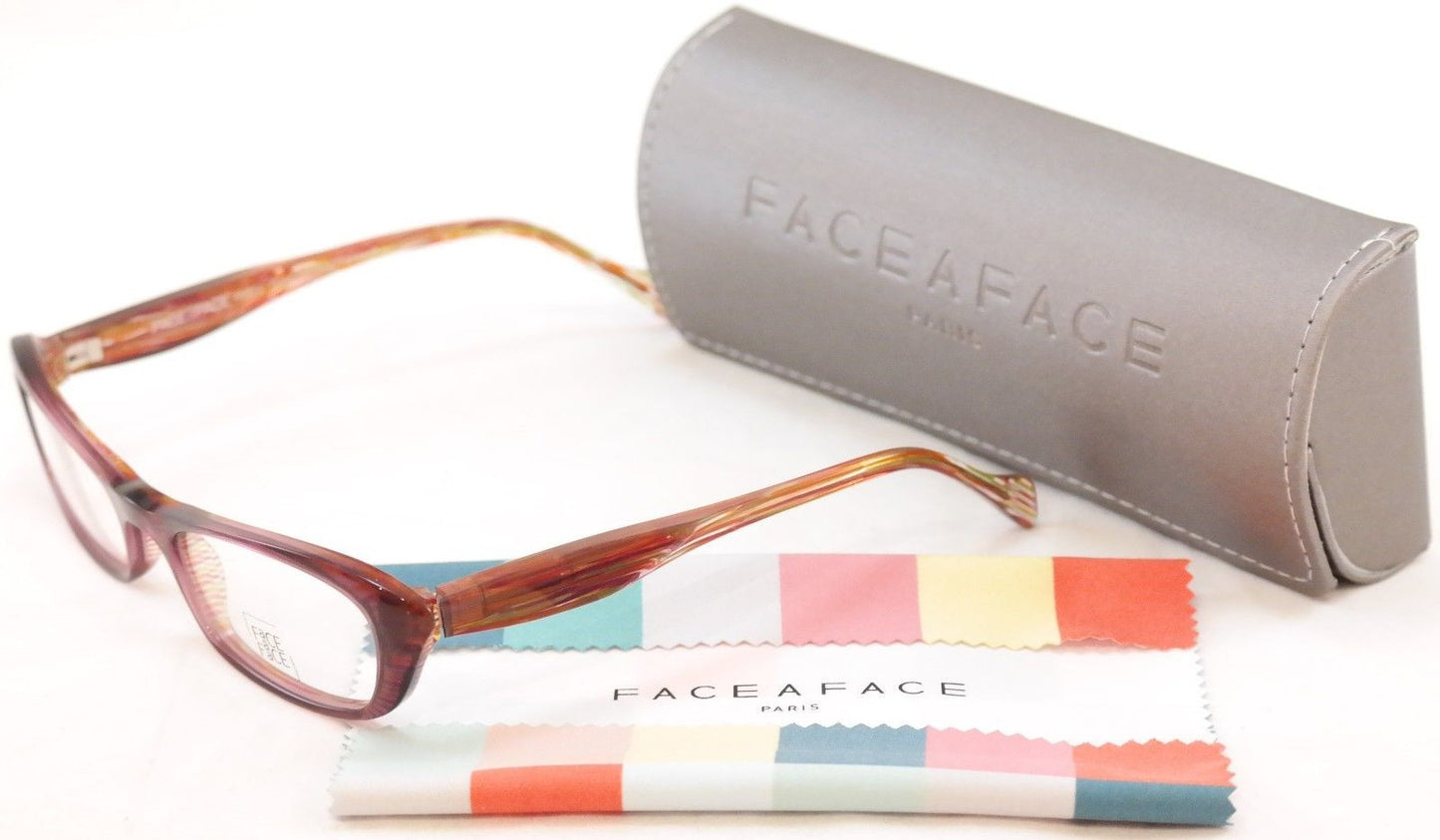 Face A Face Eyeglasses Frame Roxan 3 567 Purple Brown Plastic France Hand Made - Frame Bay