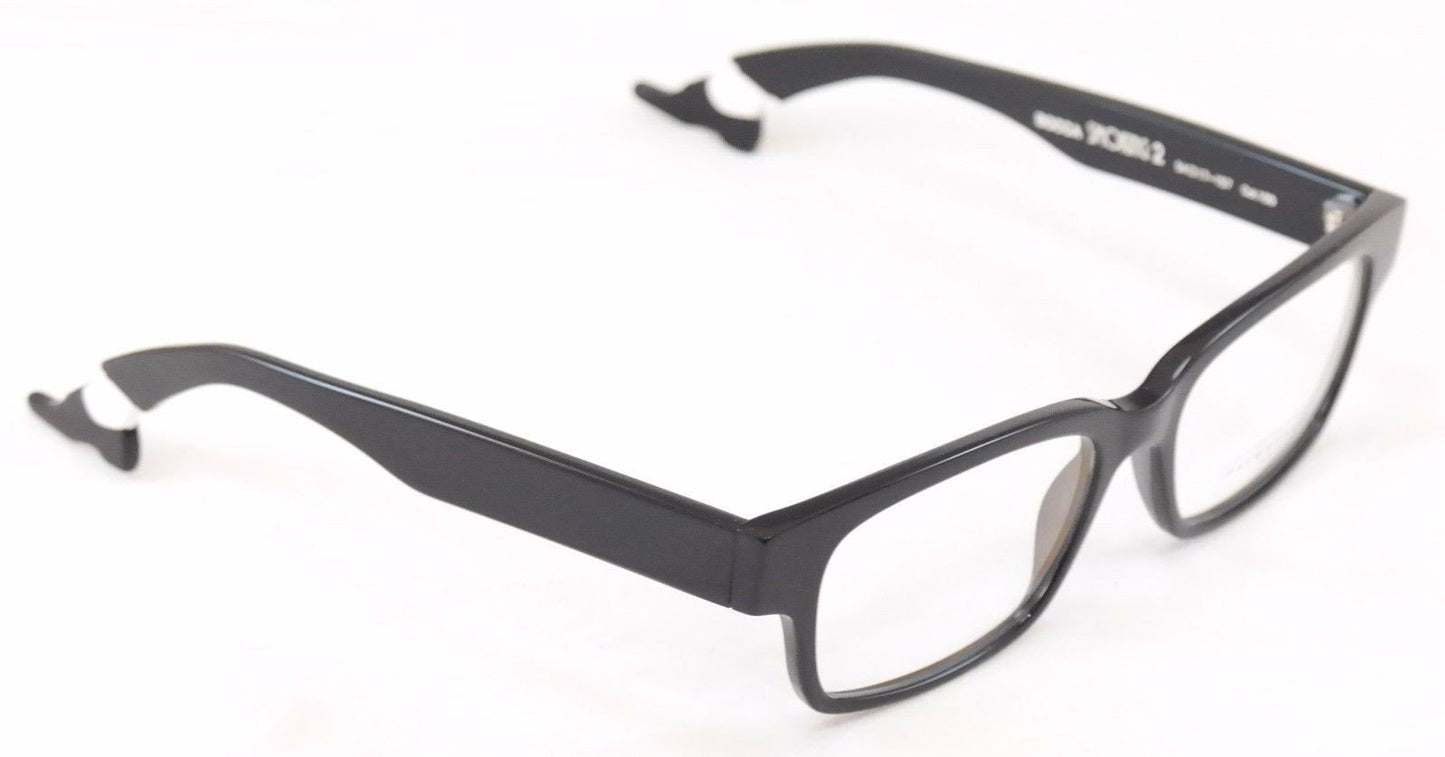 Face A Face Eyeglasses Frame Bocca Smoking 2 100 Black Plastic Italy Hand Made - Frame Bay