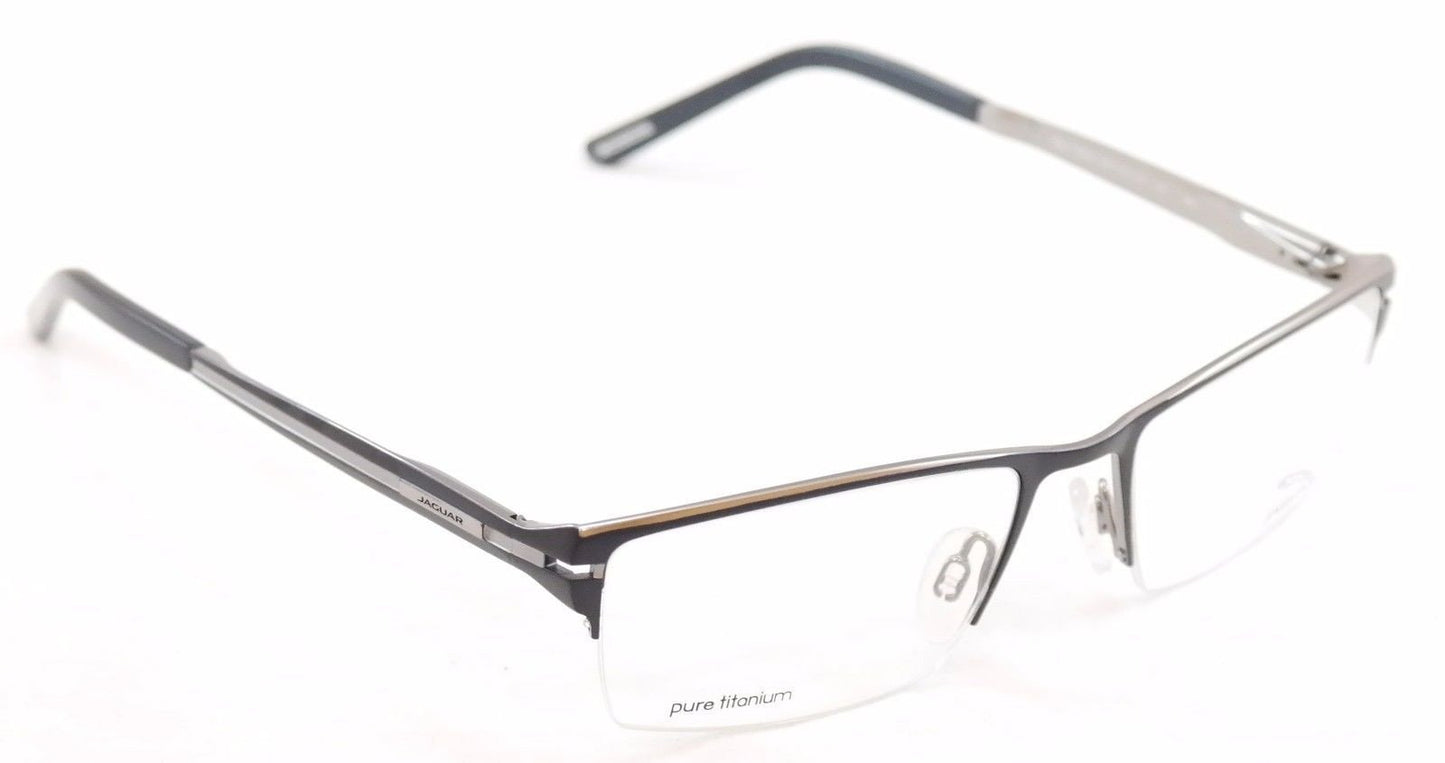 Jaguar Eyeglasses Frame 39504-647 Black Silver Metal Germany Made 54-18-140 - Frame Bay