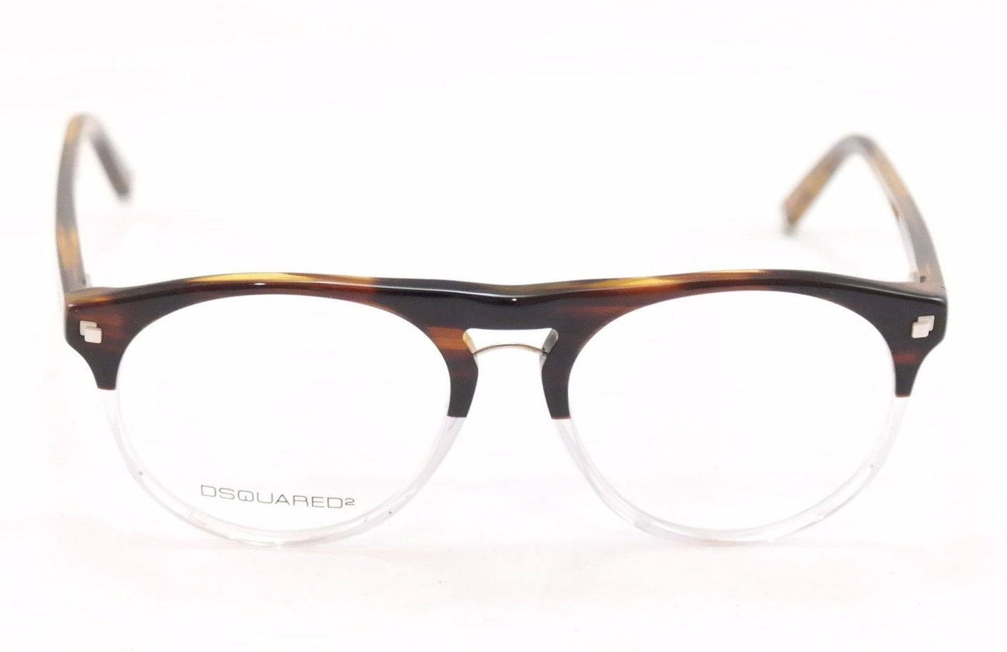 Dsquared2 Eyeglasses Frame DQ5074 056 Brown Havana White Plastic Italy 51-16-145 - Frame Bay