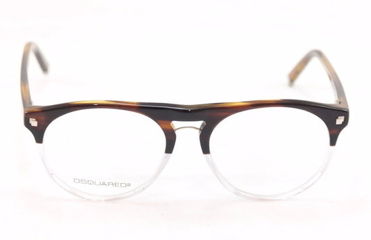 Dsquared2 Eyeglasses Frame DQ5074 056 Brown Havana White Plastic Italy 51-16-145 - Frame Bay