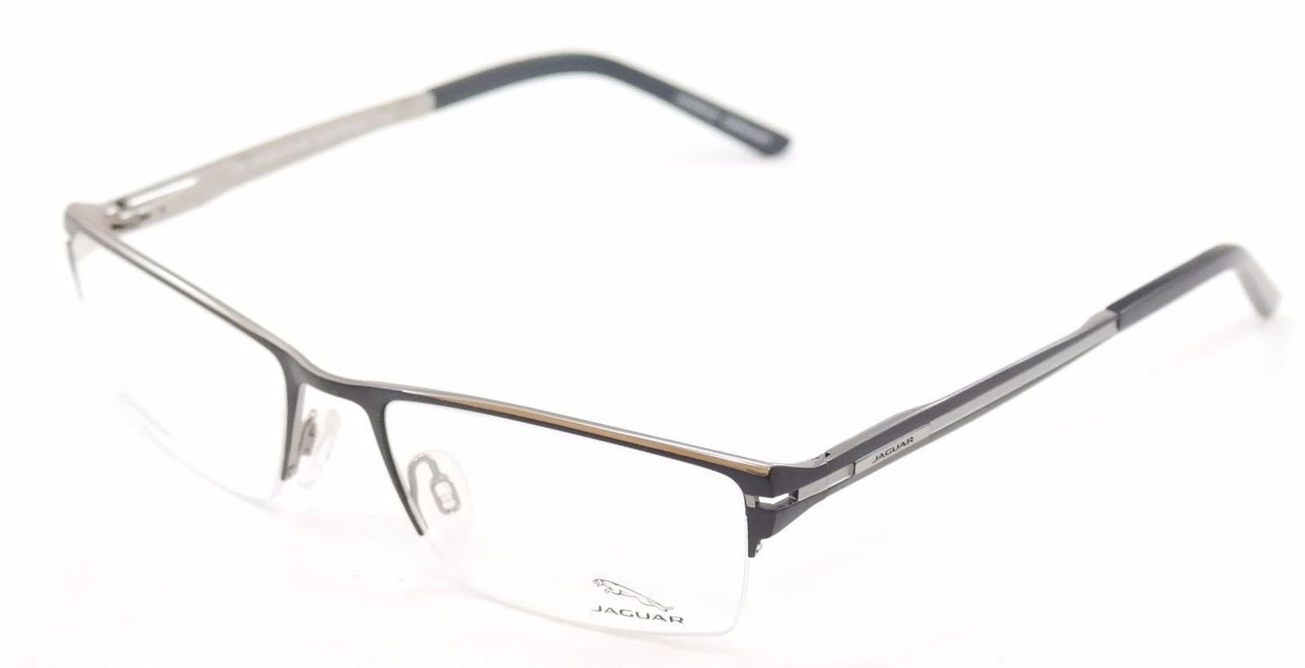 Jaguar Eyeglasses Frame 39504-647 Black Silver Metal Germany Made 54-18-140 - Frame Bay
