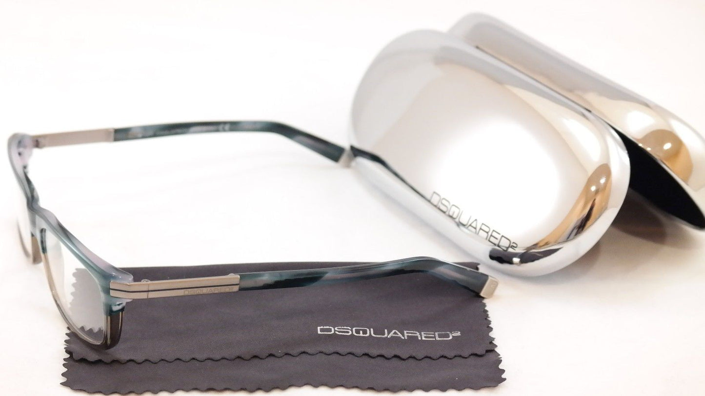 Dsquared2 Eyeglasses Frame DQ5010 065 Blue Marble Grey Plastic Italy 54-16-140 - Frame Bay