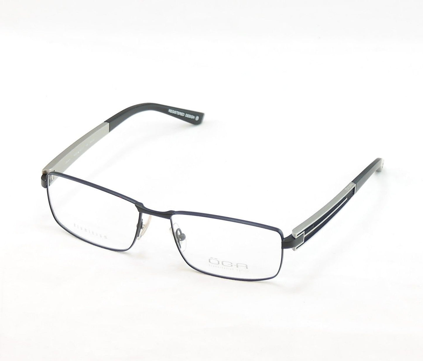 OGA Morel Eyeglasses Frame 74120 NN030 Matt Black Plastic Metal France 57-17-145 - Frame Bay