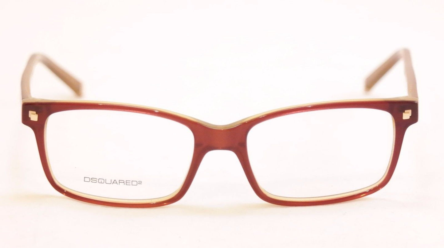 Dsquared2 Eyeglasses Frame DQ5036 071 Burgundy Honey Plastic Italy 54-17-145 - Frame Bay