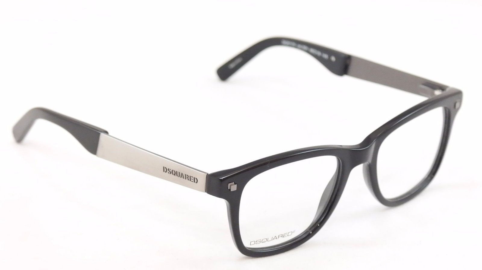 Dsquared2 Eyeglasses Frame DQ5130 001 Black Plastic Metal High Quality 49-18-145 - Frame Bay