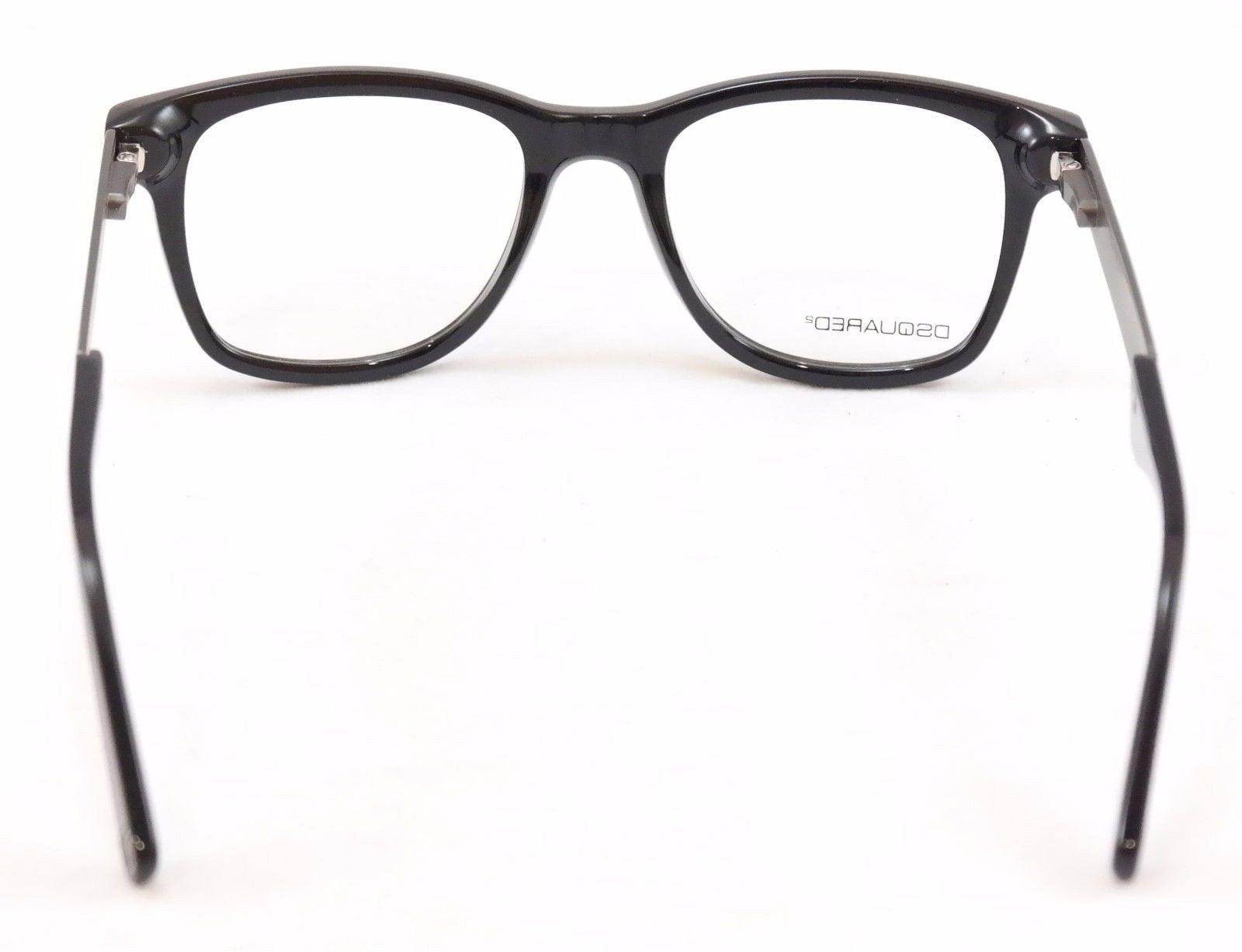 Dsquared2 Eyeglasses Frame DQ5130 001 Black Plastic Metal High Quality 49-18-145 - Frame Bay