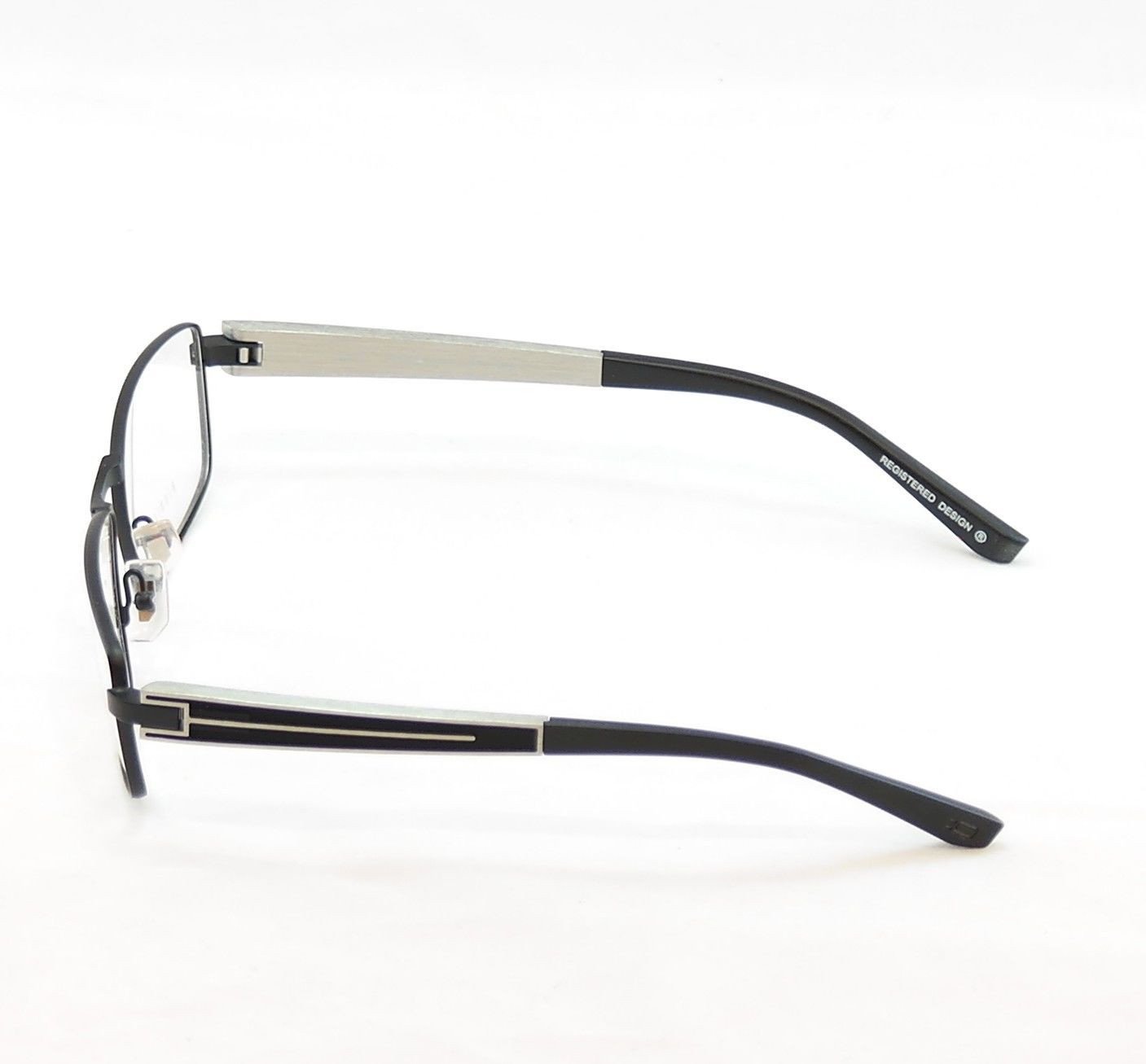 OGA Morel Eyeglasses Frame 74120 NN030 Matt Black Plastic Metal France 57-17-145 - Frame Bay