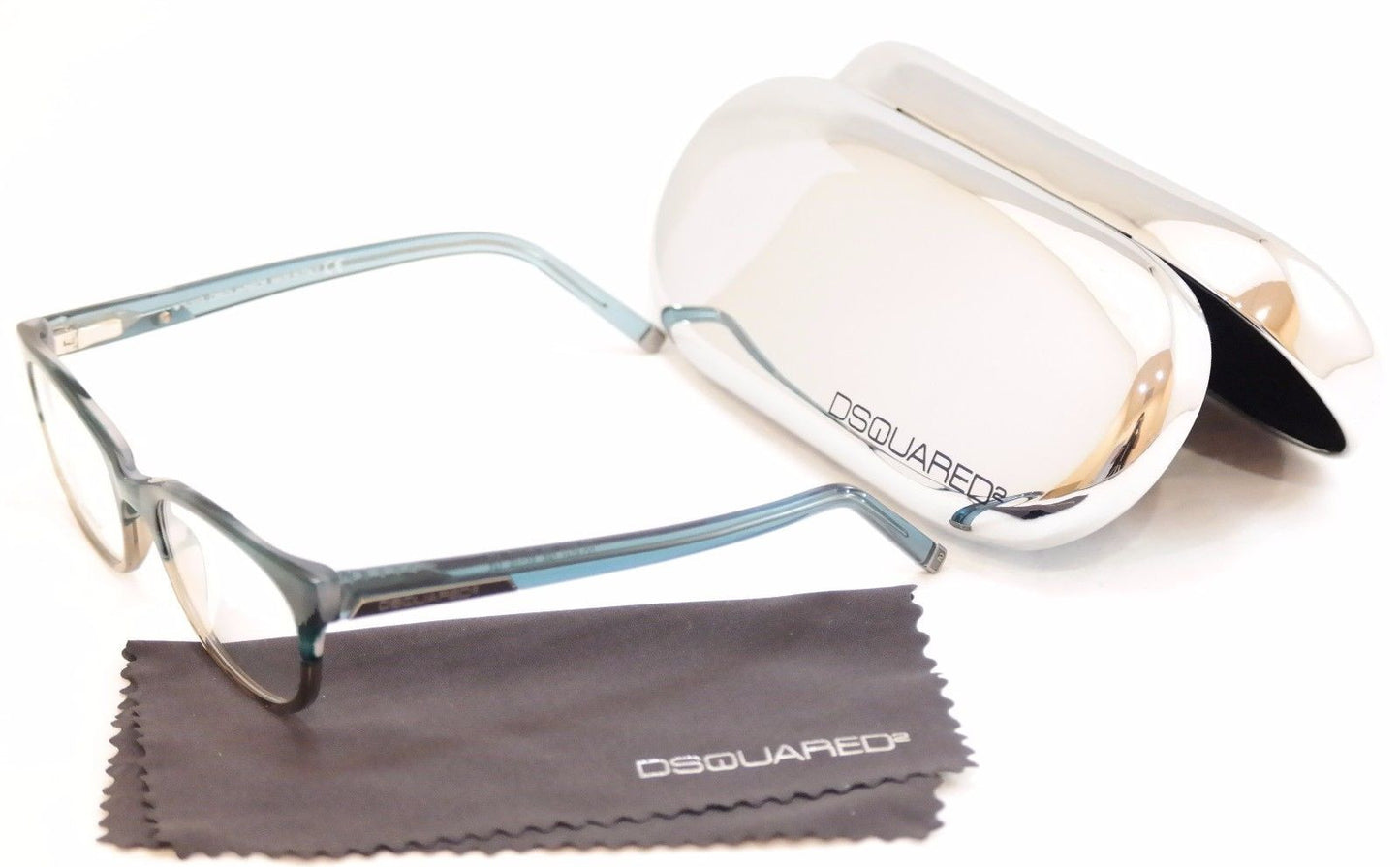 Dsquared2 Eyeglasses Frame DQ5041 065 Azure Transparent Plastic Italy 51-19-145 - Frame Bay