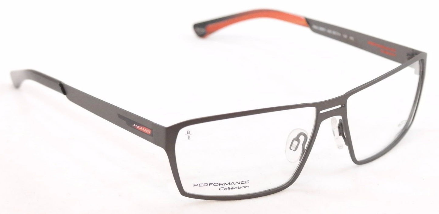 Jaguar Eyeglasses Frame 33801-420 Gray Metal Performance Germany Made 58-14-135 - Frame Bay