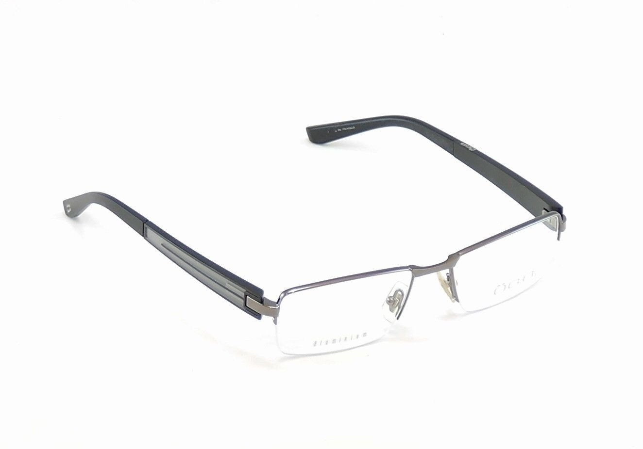 OGA Morel Eyeglasses Frame 74140 GG053 Dark Gray Plastic Metal France 52-17-140 - Frame Bay