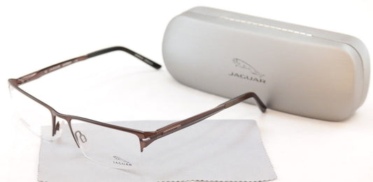 Jaguar Eyeglasses 39504-510 Brown Sand Metal Frame Germany Made 54-18-140 - Frame Bay