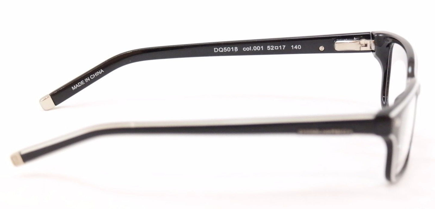 Dsquared2 Eyeglasses Frame DQ5018 001 Black White Plastic China Made 52-17-140 - Frame Bay