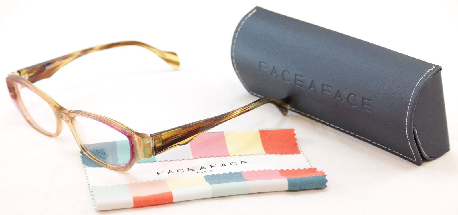 Face A Face Eyeglasses Epoca 1 3015 Electric Violet Jungle Plastic Hand Made - Frame Bay