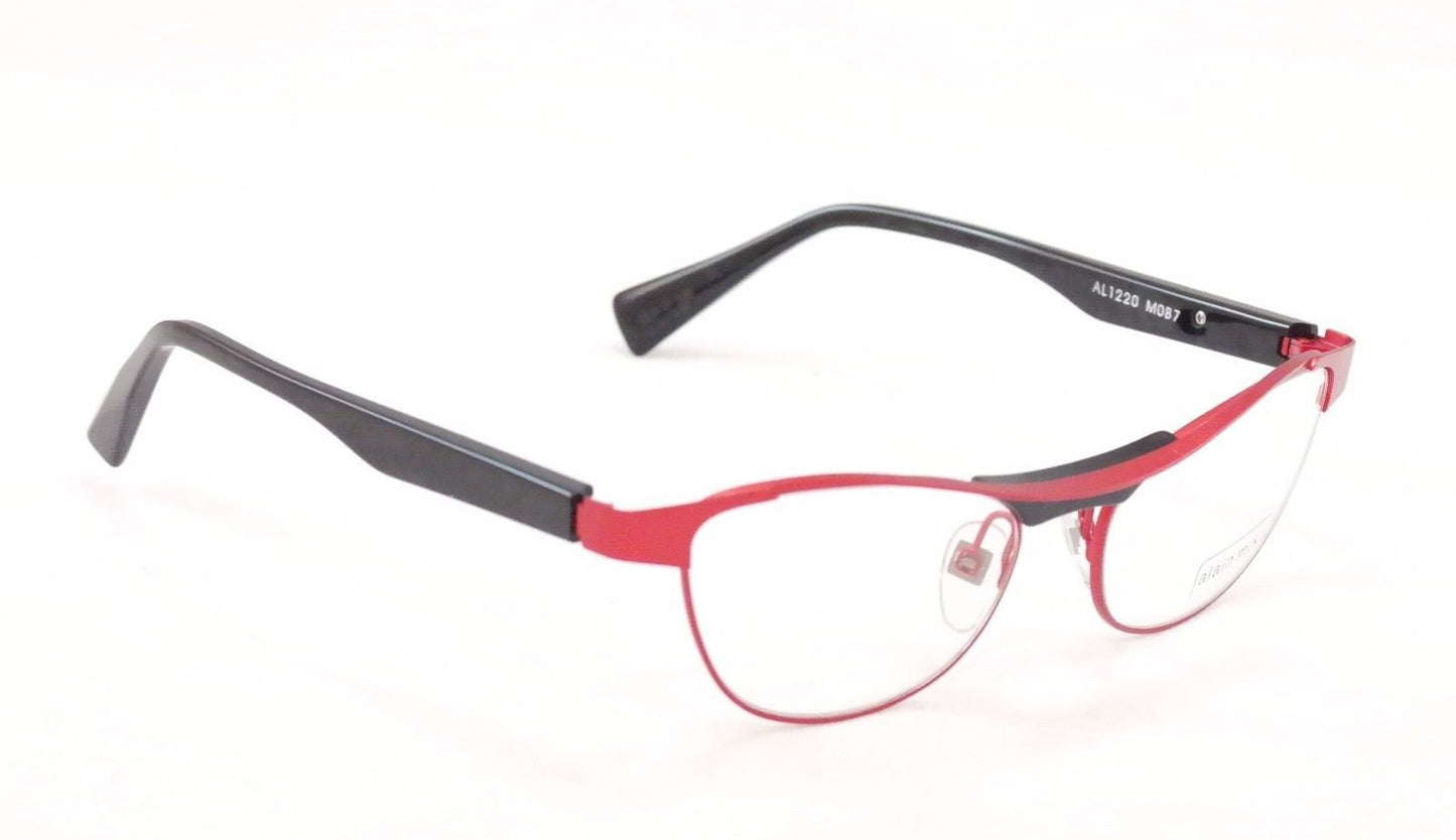 Alain Mikli Eyeglasses AL1220 MOB7 Red Black Metal Plastic France Made 55-17-135 - Frame Bay