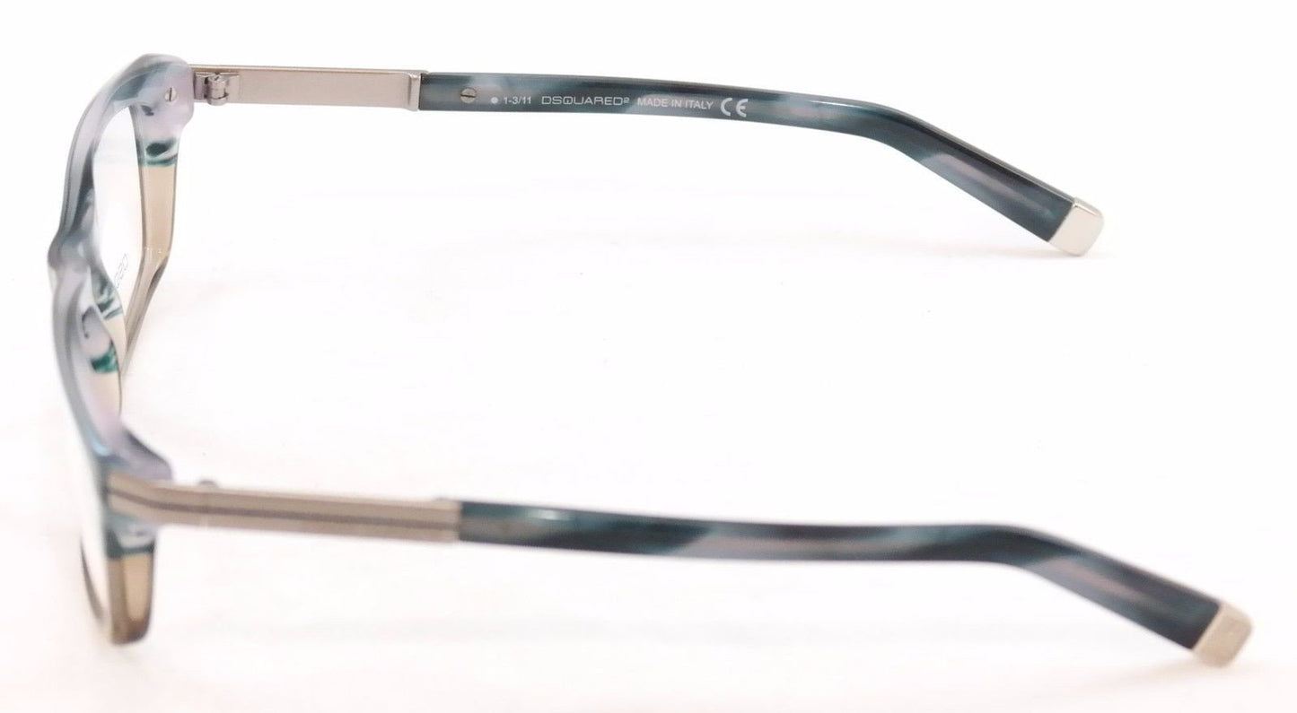 Dsquared2 Eyeglasses Frame DQ5010 065 Blue Marble Grey Plastic Italy 54-16-140 - Frame Bay