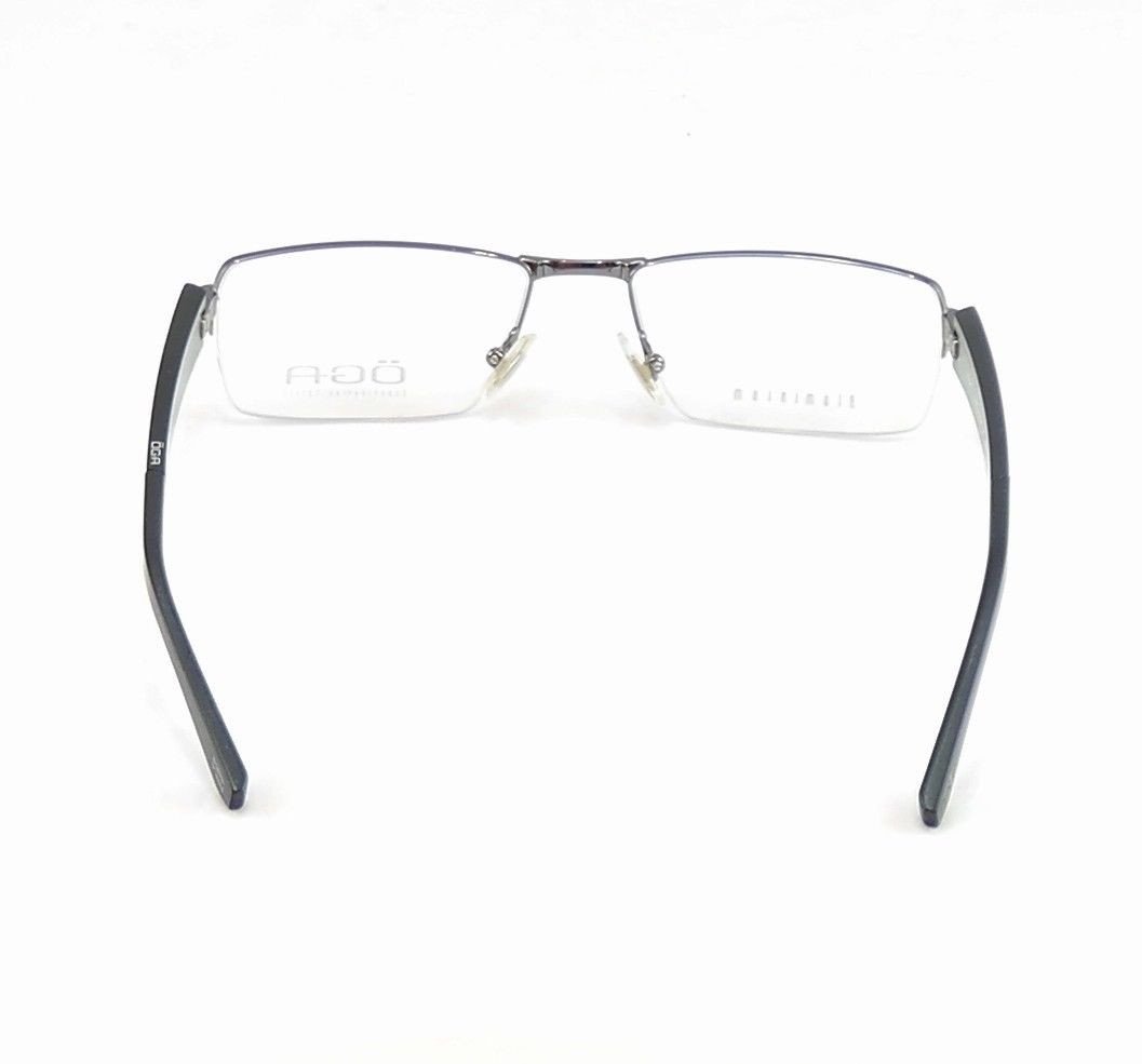 OGA Morel Eyeglasses Frame 74140 GG053 Dark Gray Plastic Metal France 52-17-140 - Frame Bay