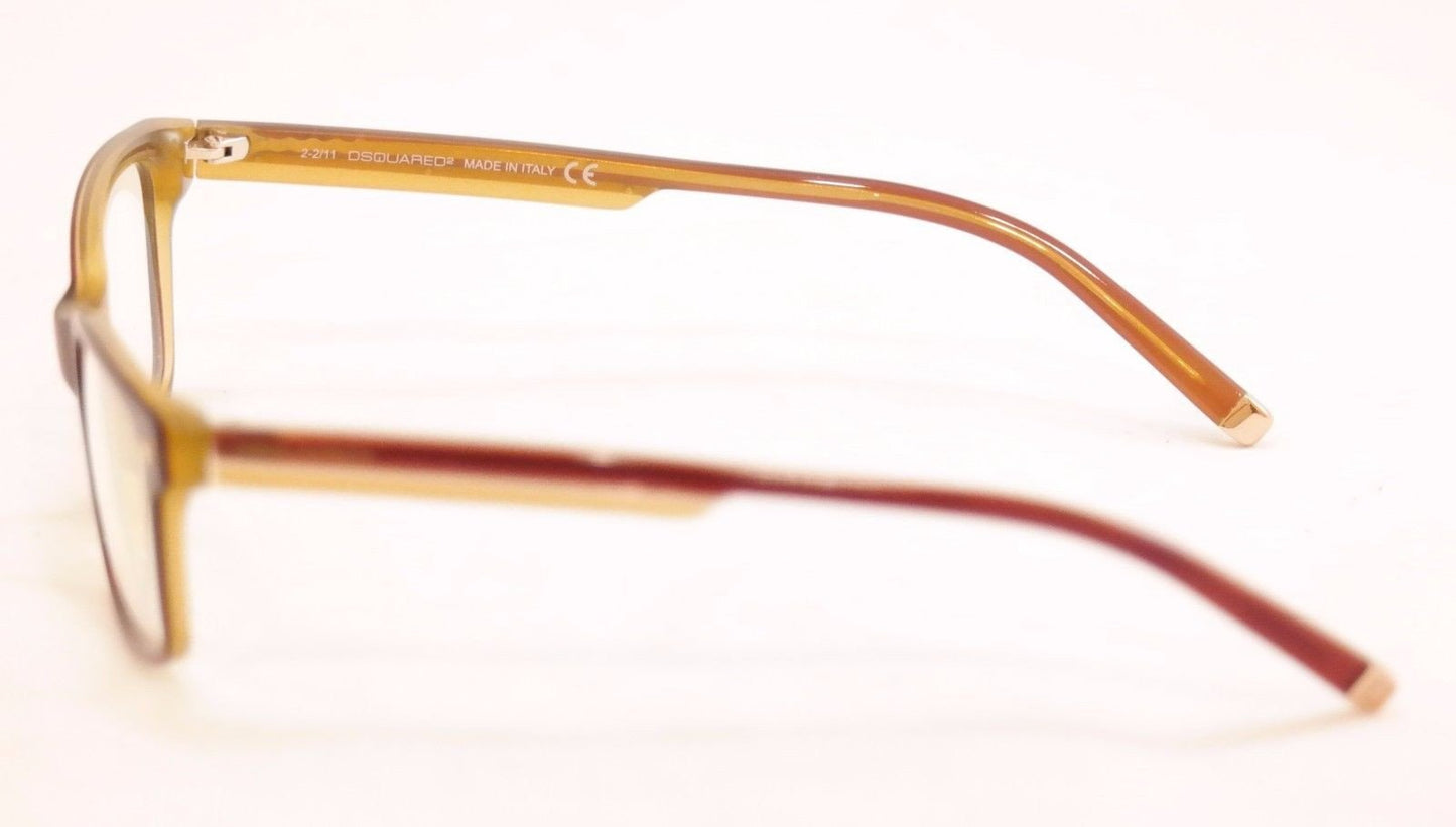 Dsquared2 Eyeglasses Frame DQ5036 071 Burgundy Honey Plastic Italy 54-17-145 - Frame Bay