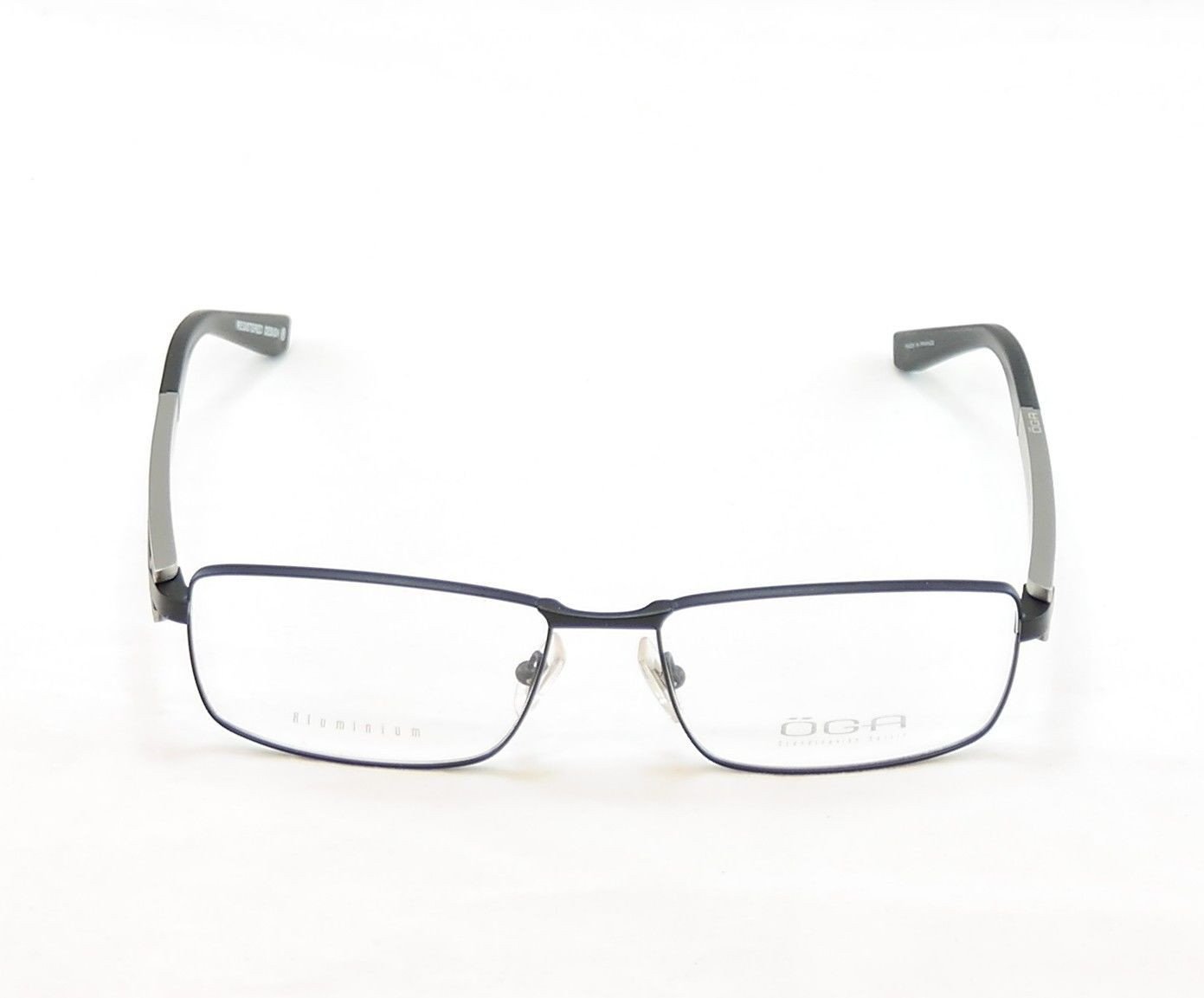 OGA Morel Eyeglasses Frame 74120 NN030 Matt Black Plastic Metal France 57-17-145 - Frame Bay