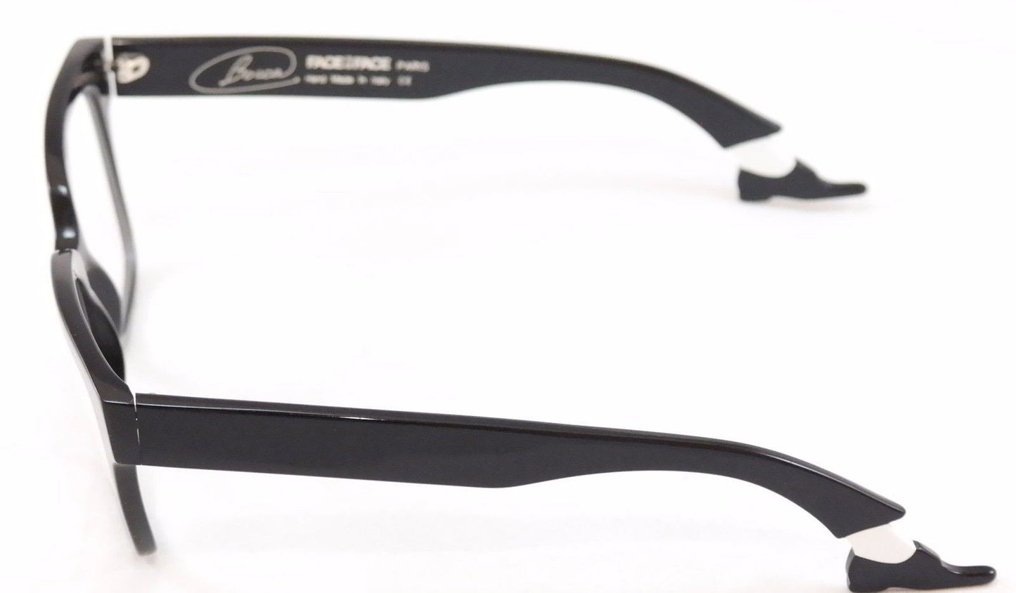 Face A Face Eyeglasses Frame Bocca Smoking 1 2002 Black Plastic Italy Hand Made - Frame Bay